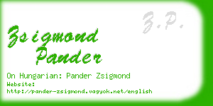 zsigmond pander business card
